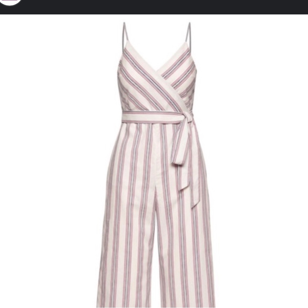 Striped Pink and White Jumpsuit